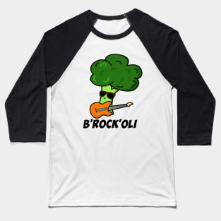 B-ROCK-oli Cute Funny Brocolli Veggie Pun Baseball T-Shirt